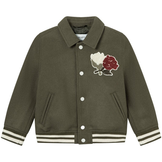 LES DEUX | Felipe Varsity Wool Jacket Olive Night