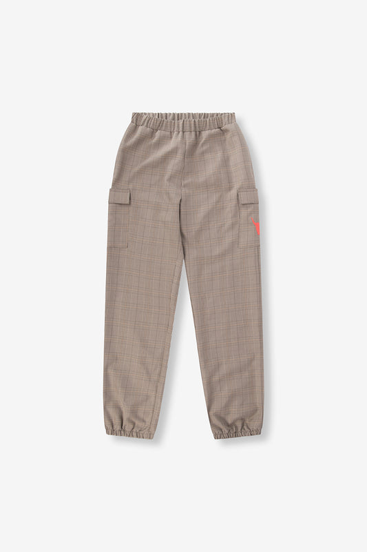 ALIX THE LABEL | Woven Check Cargo Pants