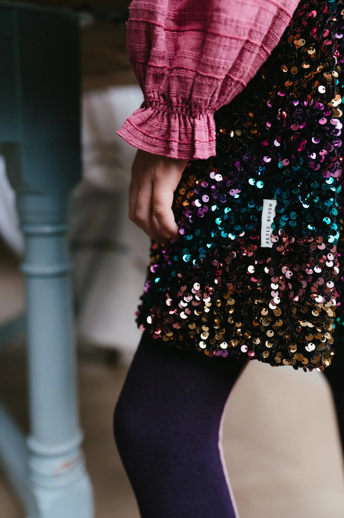 PETIT BLUSH | Sequin Skirt