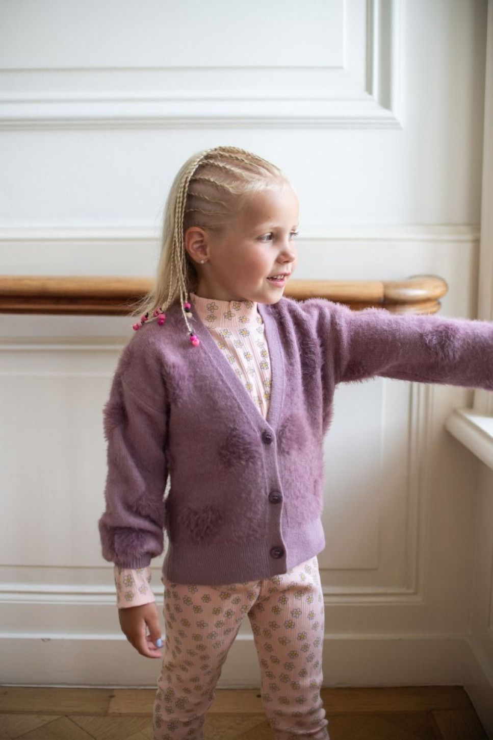 STUDIO POESPAS | Cardigan LoveFest Mauve Kids