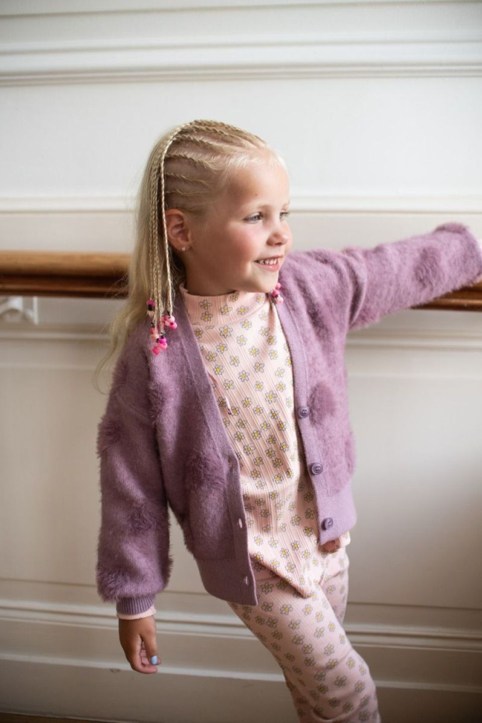 STUDIO POESPAS | Cardigan LoveFest Mauve Kids