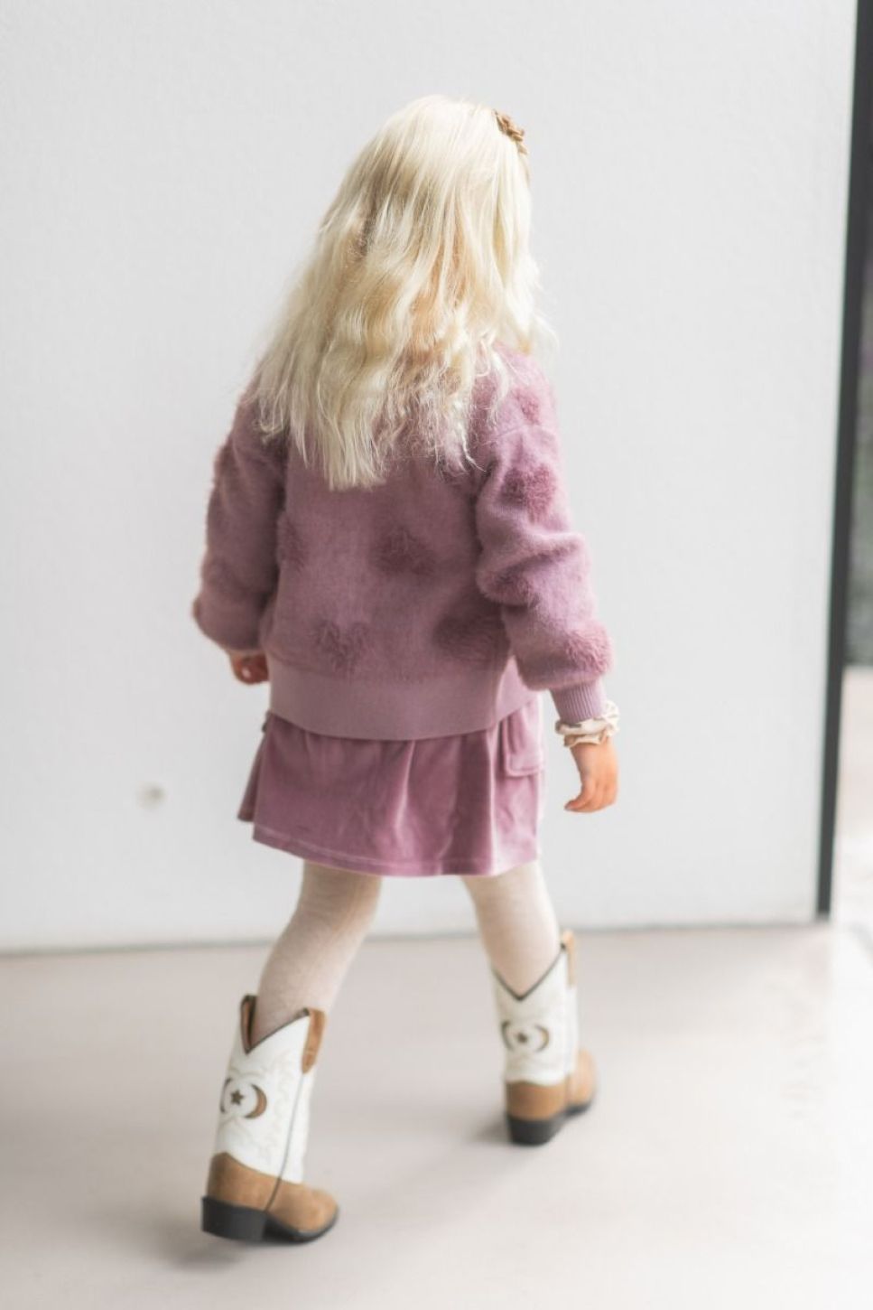 STUDIO POESPAS | Cardigan LoveFest Mauve Kids