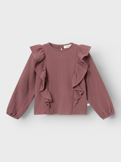 LIL' ATELIER | Soepelvallende Blouse Rose Brown