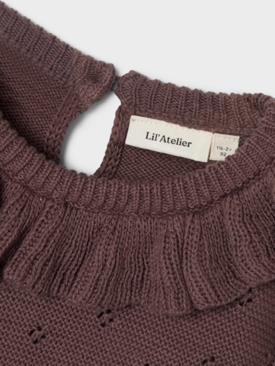 LIL' ATELIER | Loose Fit Gebreide Trui Peppercorn